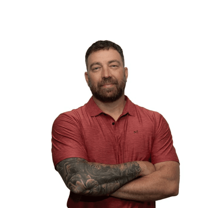 Portrait of Robby Kinsey, a professional stylist at The Fixx Hair Studio, showcasing their expertise and style.