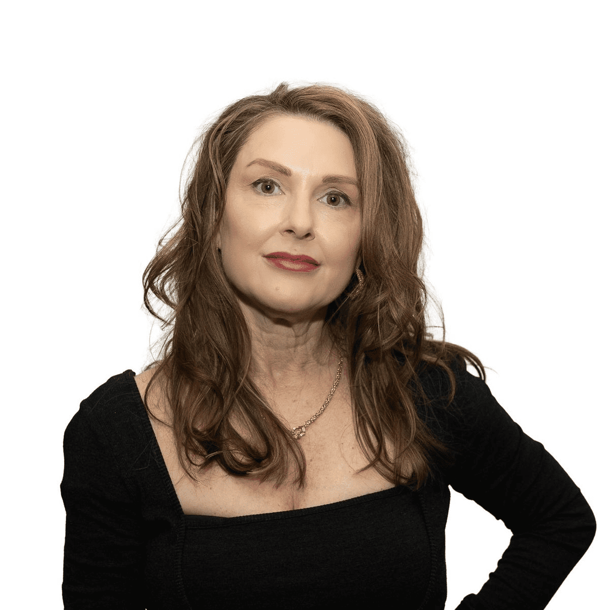 Portrait of Brandi D., a professional stylist at The Fixx Hair Studio, showcasing their expertise and style.