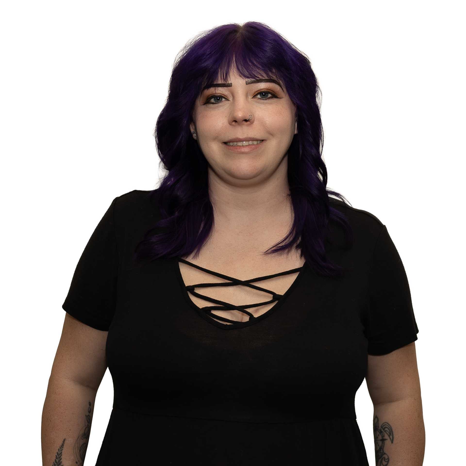 Portrait of Kylie M., a professional stylist at The Fixx Hair Studio, showcasing their expertise and style.