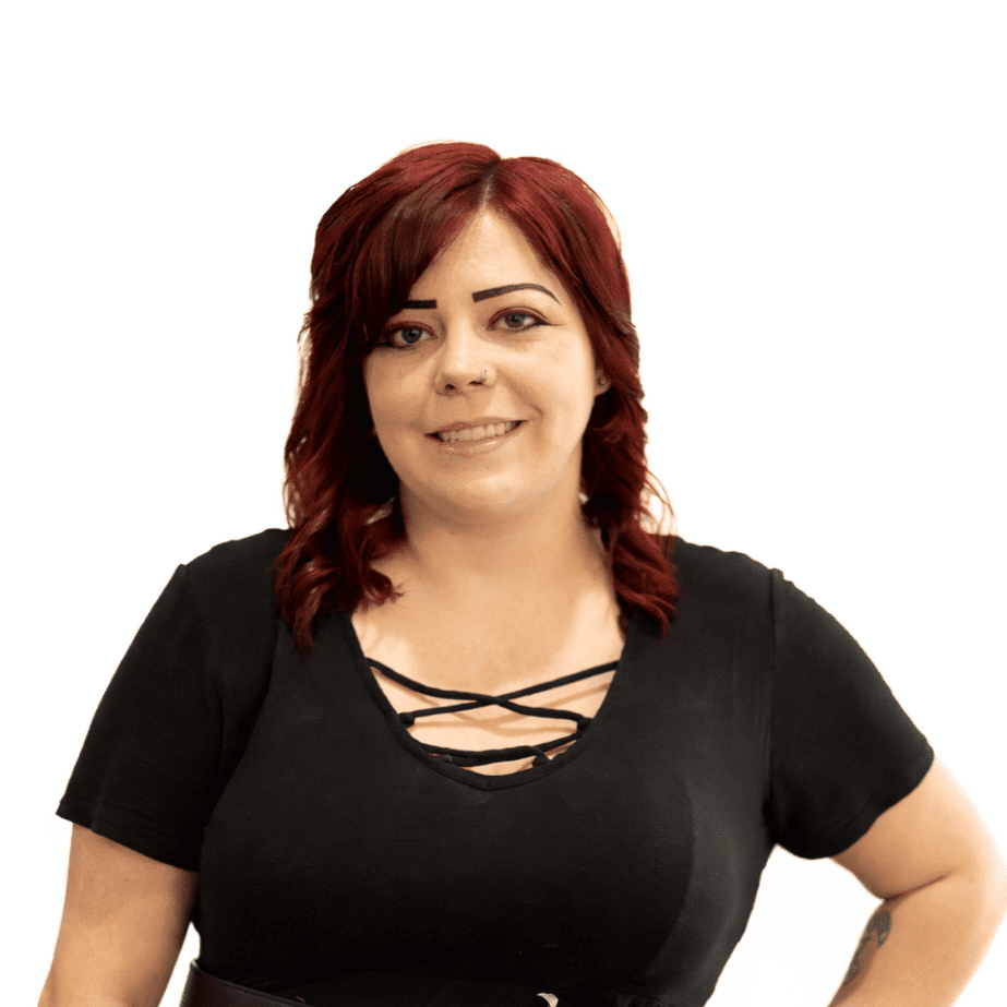 Portrait of Kylie M., a professional stylist at The Fixx Hair Studio, showcasing their expertise and style.